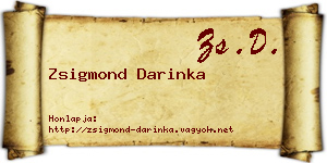 Zsigmond Darinka névjegykártya